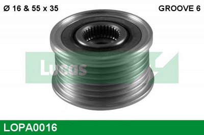 LUCAS ENGINE DRIVE lopa0016 -  Механизм свободного хода генератора